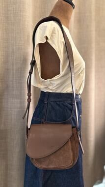 Genuine leather crossbody Handbag Brown Hippie Boho Purse